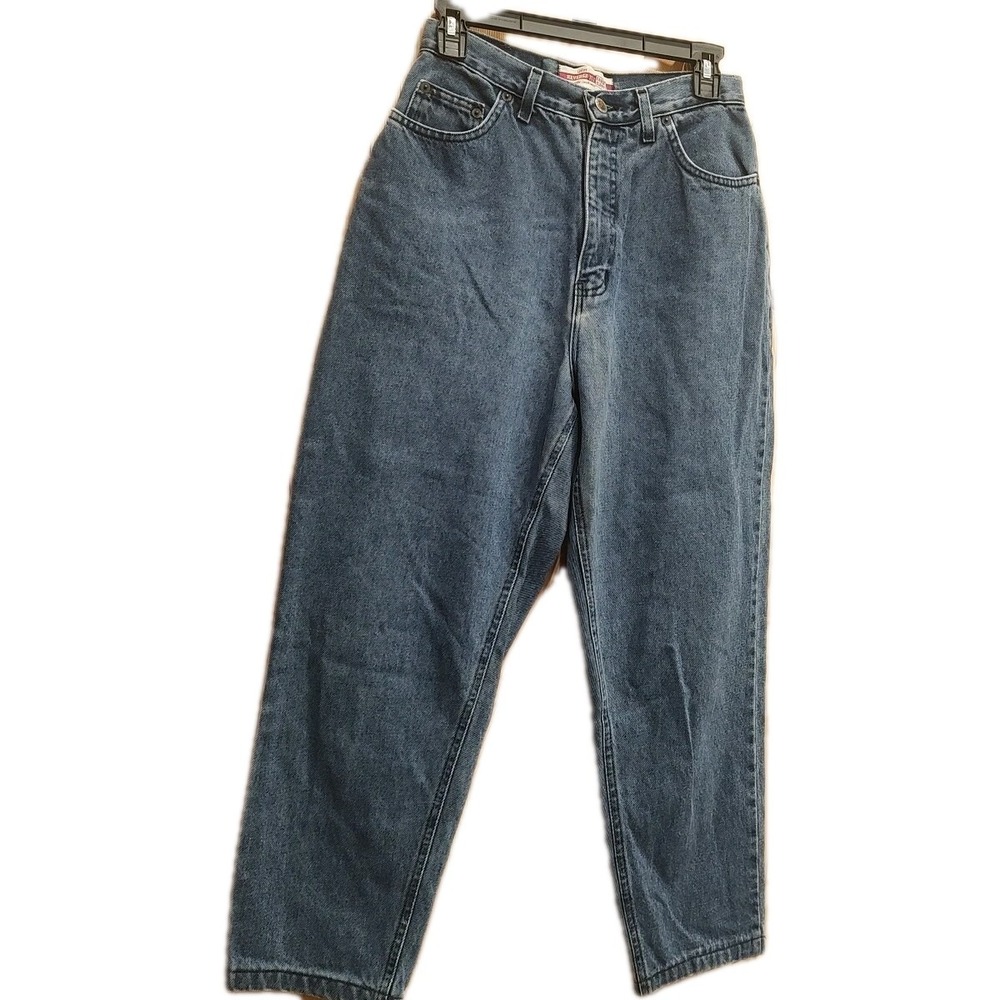 Vintage 90s Faded Glory Ladies Reverse Fit Jeans Sz 10 High Rise Tapered Leg‎